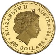 200 Dollars - Elizabeth II 4th Portrait - Kangaroo - Gold Bullion Coin obverse image