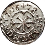 1 Kreuzer, Germany, 1676-1681 reverse image