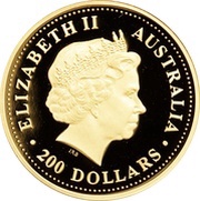 200 Dollars - Elizabeth II 4th Portrait - Australian Nugget - Gold Bullion Coin obverse image