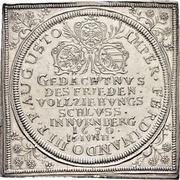 ½ Thaler Klippe; Peace of Westphalia obverse image