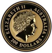 200 Dollars - Elizabeth II 4th Portrait - Year of the Dog - Gold Bullion Coin obverse image