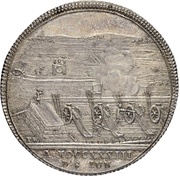 ½ Thaler Shooting, Germany, 1733 reverse image