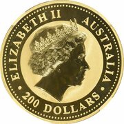 200 Dollars - Elizabeth II 4th Portrait - Year of the Pig - Gold Bullion Coin obverse image