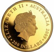 200 Dollars - Elizabeth II 4th Portrait - Koala - Gold Bullion Coin obverse image