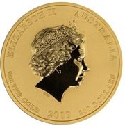 200 Dollars - Elizabeth II 4th Portrait - Year of the Ox - Gold Bullion Coin obverse image
