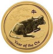 200 Dollars - Elizabeth II 4th Portrait - Year of the Ox - Gold Bullion Coin, Australia, 2009 reverse image