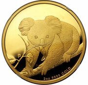 200 Dollars - Elizabeth II 4th Portrait - Koala - Gold Bullion Coin, Australia, 2010 reverse image