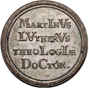 1 Ducat Bicentenary of the Reformation; Silver pattern, Germany, 1717 reverse image