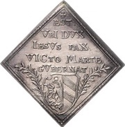 3 Ducats Peace; Silver pattern strike; Klippe obverse image