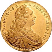 6 Ducats Accession, Germany, 1745 reverse image