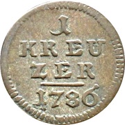 1 Kreuzer, Germany, 1786 reverse image