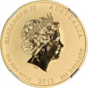 200 Dollars - Elizabeth II 4th Portrait - Year of the Snake - Gold Bullion Coin obverse image
