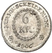 6 Kreuzer, Germany, 1806-1807 reverse image