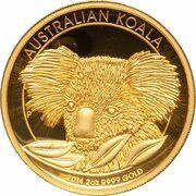 200 Dollars - Elizabeth II 4th Portrait - Koala - Gold Bullion Coin, Australia, 2014 reverse image