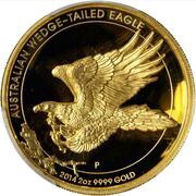 200 Dollars - Elizabeth II 4th Portrait - Wedge-tailed Eagle - Gold High Relief, Australia, 2014-2015 reverse image