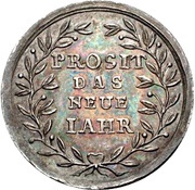 1 Ducat New Year; Silver pattern strike, Germany, 1800-1801 reverse image