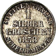 1 Silbergroschen - Paul Frederick August, Germany, 1858 reverse image