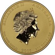 200 Dollars - Elizabeth II 4th Portrait - Year of the Goat - Gold Bullion Coin obverse image