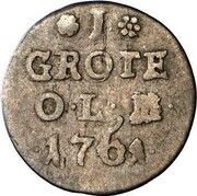 1 Groten - Frederick V, Germany, 1761 reverse image