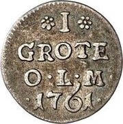 1 Groten - Frederick V, Germany, 1761 reverse image