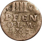 4 Pfennig - Frederik V of Denmark, Germany, 1762-1763 reverse image