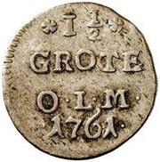 1½ Grote - Frederick V, Germany, 1761 reverse image
