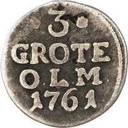 3 Grote - Frederick V, Germany, 1761 reverse image
