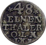 1⁄48 Thaler - Frederick V of Denmark, Germany, 1762 reverse image
