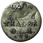1⁄24 Thaler - Frederick V of Denmark, Germany, 1762 reverse image
