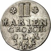2 Mariengroschen - Frederick V, Germany, 1762-1763 reverse image