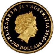 200 Dollars - Elizabeth II 4th Portrait - 90th Birthday - Gold Bullion Coin obverse image
