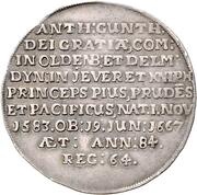 ½ Thaler - Anthony Günter Death, Germany, 1667 reverse image