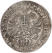1 Thaler - Anthony Günter In the name of Matthias, Germany, 1614-1622 reverse image