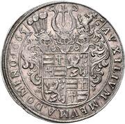 1 Thaler - Anthony Günter 82nd Birthday, Germany, 1665 reverse image