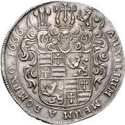 1 Thaler - Anthony Günter 83rd Birthday, Germany, 1666 reverse image