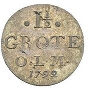 1½ Grote - Peter Frederick Louis, Germany, 1792 reverse image