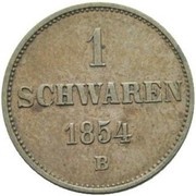 1 Schwaren - Nicholas Frederick Peter, Germany, 1854-1856 reverse image