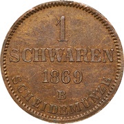 1 Schwaren - Peter II, Germany, 1858-1869 reverse image