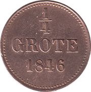 ¼ Grote - Paul Frederick August, Germany, 1846 reverse image
