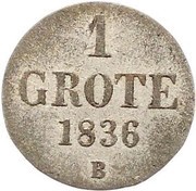 1 Groten - Paul Frederick August, Germany, 1836 reverse image