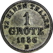1 Grote - Nicholas Frederick Peter, Germany, 1853-1857 reverse image