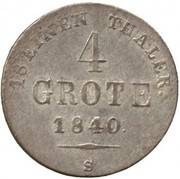 4 Grote - Paul Frederick August, Germany, 1840 reverse image