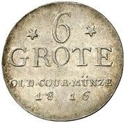 6 Grote - Peter Frederick Louis, Germany, 1816-1818 reverse image