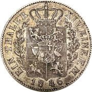 1 Thaler - Paul Frederick August, Germany, 1846 reverse image