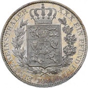 1 Vereinsthaler - Peter II, Germany, 1858-1866 reverse image
