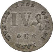 4 Pfennig - Frederick of York, Germany, 1766 reverse image