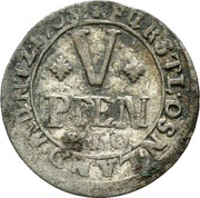 5 Pfennig - Charles of Lothringen, Germany, 1702-1704 reverse image