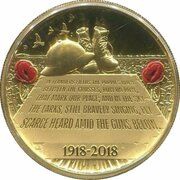 200 Dollars - Elizabeth II 4th Portrait - Anzac Spirit 100 Years, Australia, 2018 reverse image