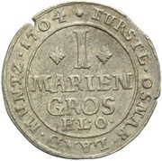 1 Mariengroschen - Charles of Lothringen, Germany, 1703-1704 reverse image