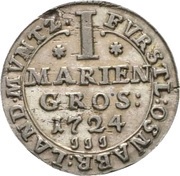 1 Mariengroschen - Ernest August II of York, Germany, 1724 reverse image